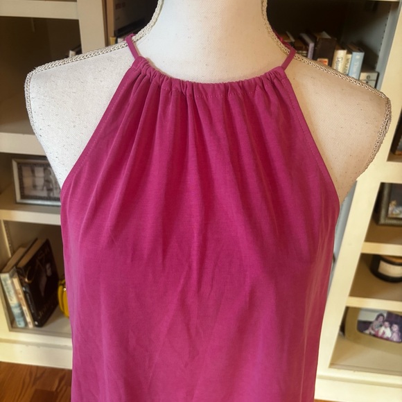 NWT Green Envelope Y2K-Style Hot Pink Long Halter Top with Tassel Fringe Medium - Picture 2 of 12